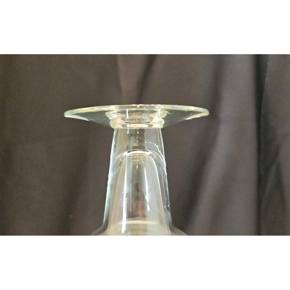 Set of 5 Vintage Monogrammed R Etched Glass Cocktail Beer Stemmed‎ Glasses